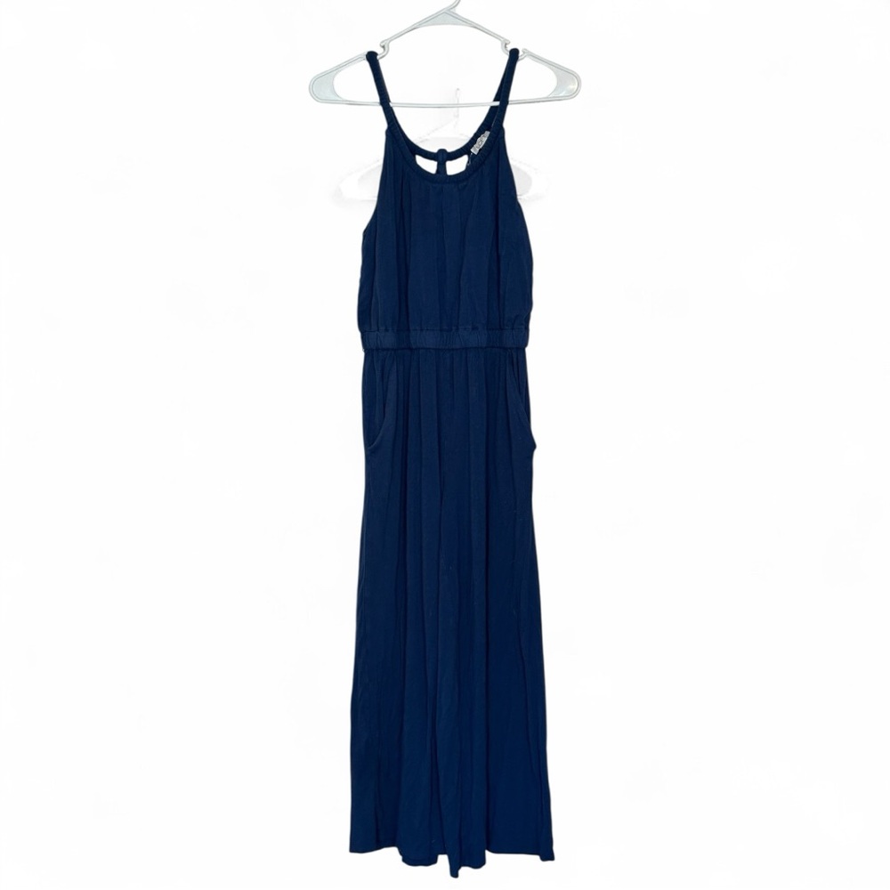 LOFT Navy Blue Wide-Leg Jumpsuit – Size XS NWOT | Pockets | Soft & Flowy